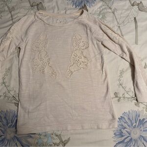 Lou & Grey Textured Cream Knit Top